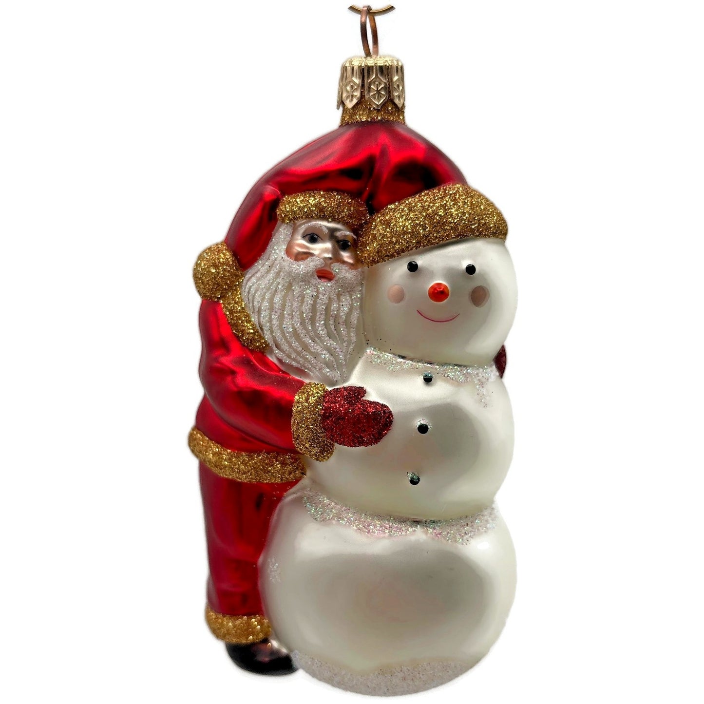 Patricia Breen Friends Red Santa and Snowman Snowflakes Christmas Tree Ornament