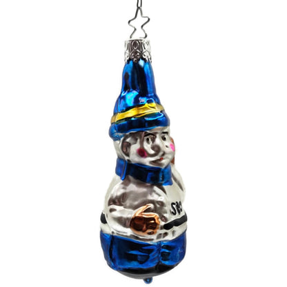 Keystone Cop Stop Star Cap Inge Glass Old World Christmas Tree Ornament OWC