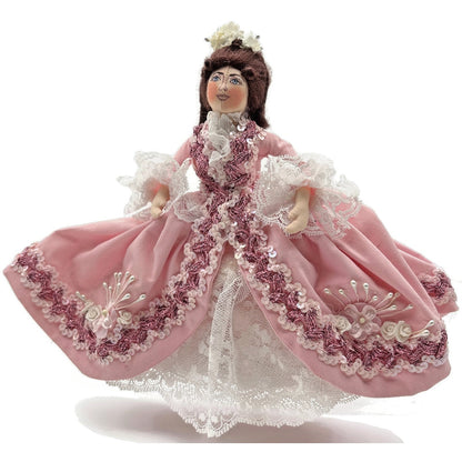 Gladys Boalt Beauty Belle Pink Beauty and The Beast Fabric Christmas Ornament