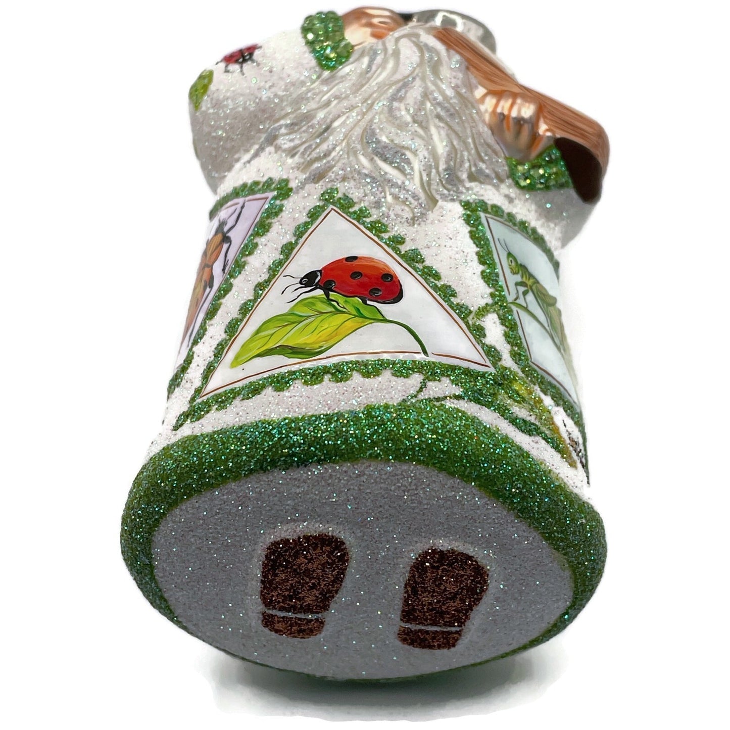 Patricia Breen Ornament Evans Santa Claus Insects Green Trim Spring Christmas