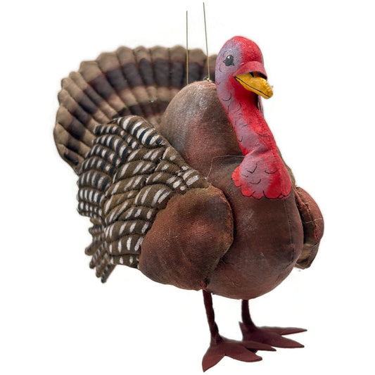 Gladys Boalt Turkey Thanksgiving Handmade Fabric Christmas Tree Ornament Signed