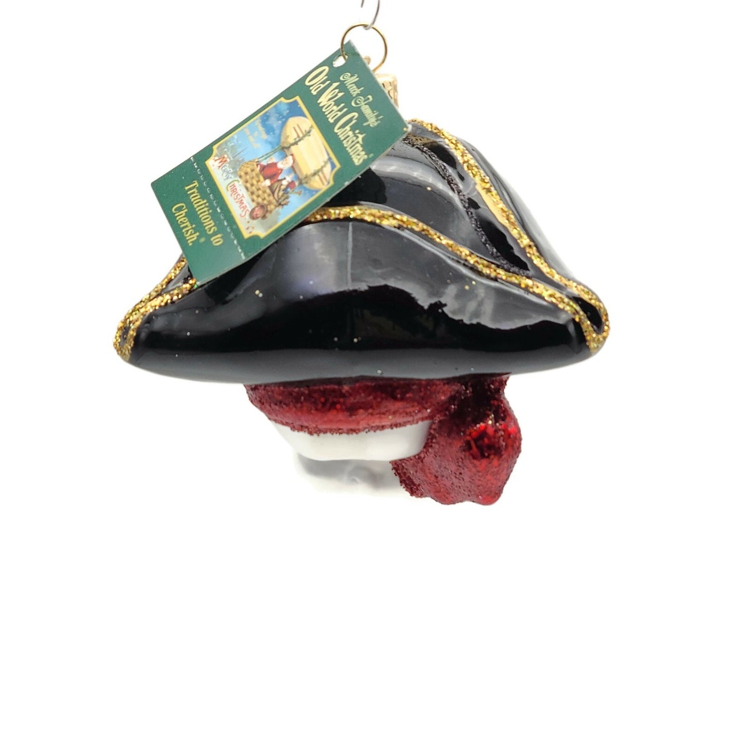 Old World Christmas Jolly Roger Pirate Skull Halloween Christmas Ornament OWC