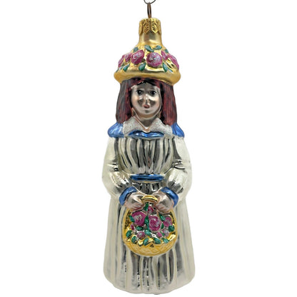 Patricia Breen Phoebe Holding Flower Basket Christmas Tree Ornament AIC