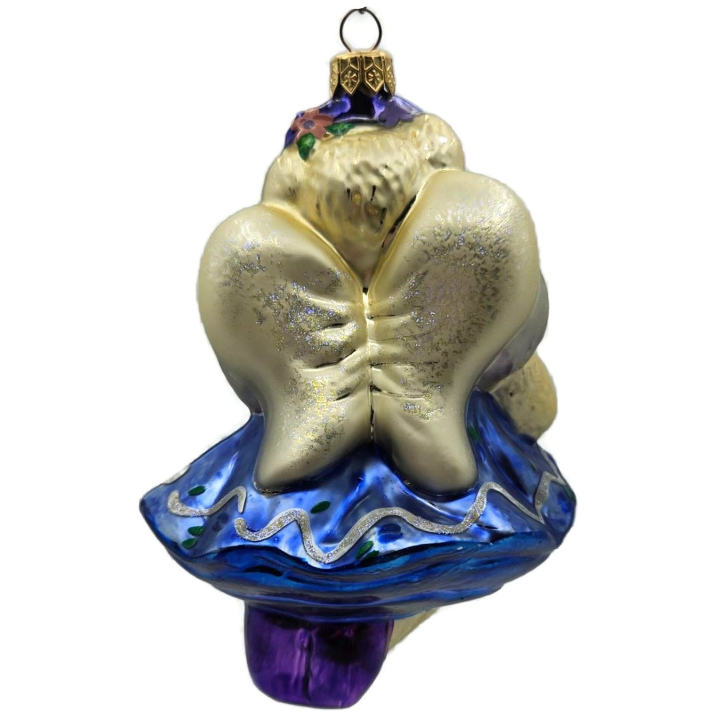 Christopher Radko Muffy Plum Fairy Bear Blue Christmas Tree Ornament 99-NAB-03
