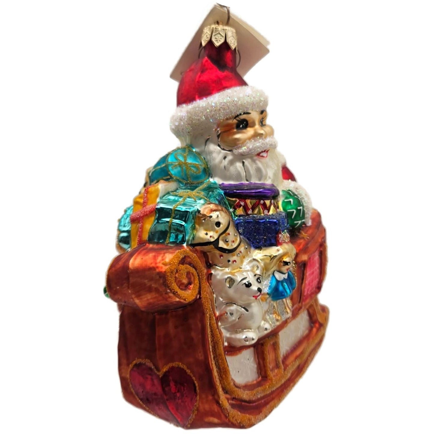 Christopher Radko Heartlight Express Santa Claus Sleigh Toys Ornament 97-250-0