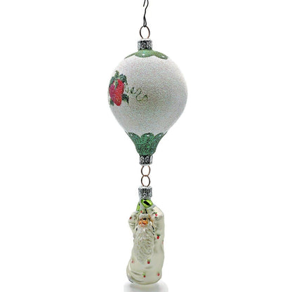 Patricia Breen Into the Blue Santa Claus Strawberry Fruit Christmas Ornament