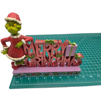 The Grinch Merry Grinchmas Christmas Jim Shore Dr. Seuss Whimsical Sign 6015221