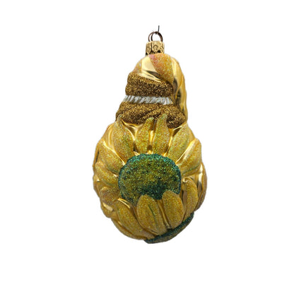Patricia Breen Sunflower Santa Claus Yellow Floral Spring Christmas Ornament