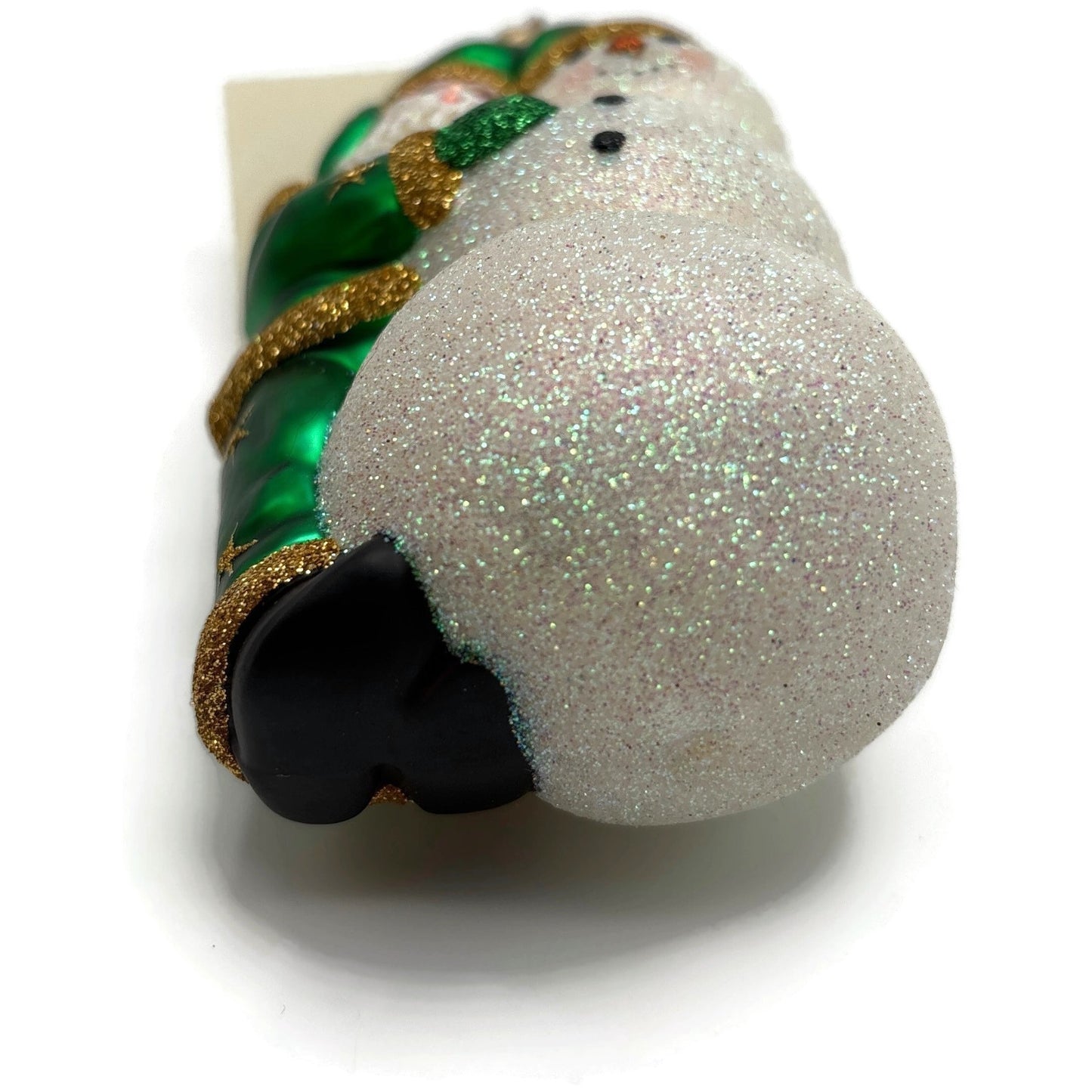 Patricia Breen Friends Green Gold Stars Santa Snowman Christmas Tree Ornament