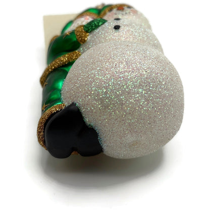 Patricia Breen Friends Green Gold Stars Santa Snowman Christmas Tree Ornament