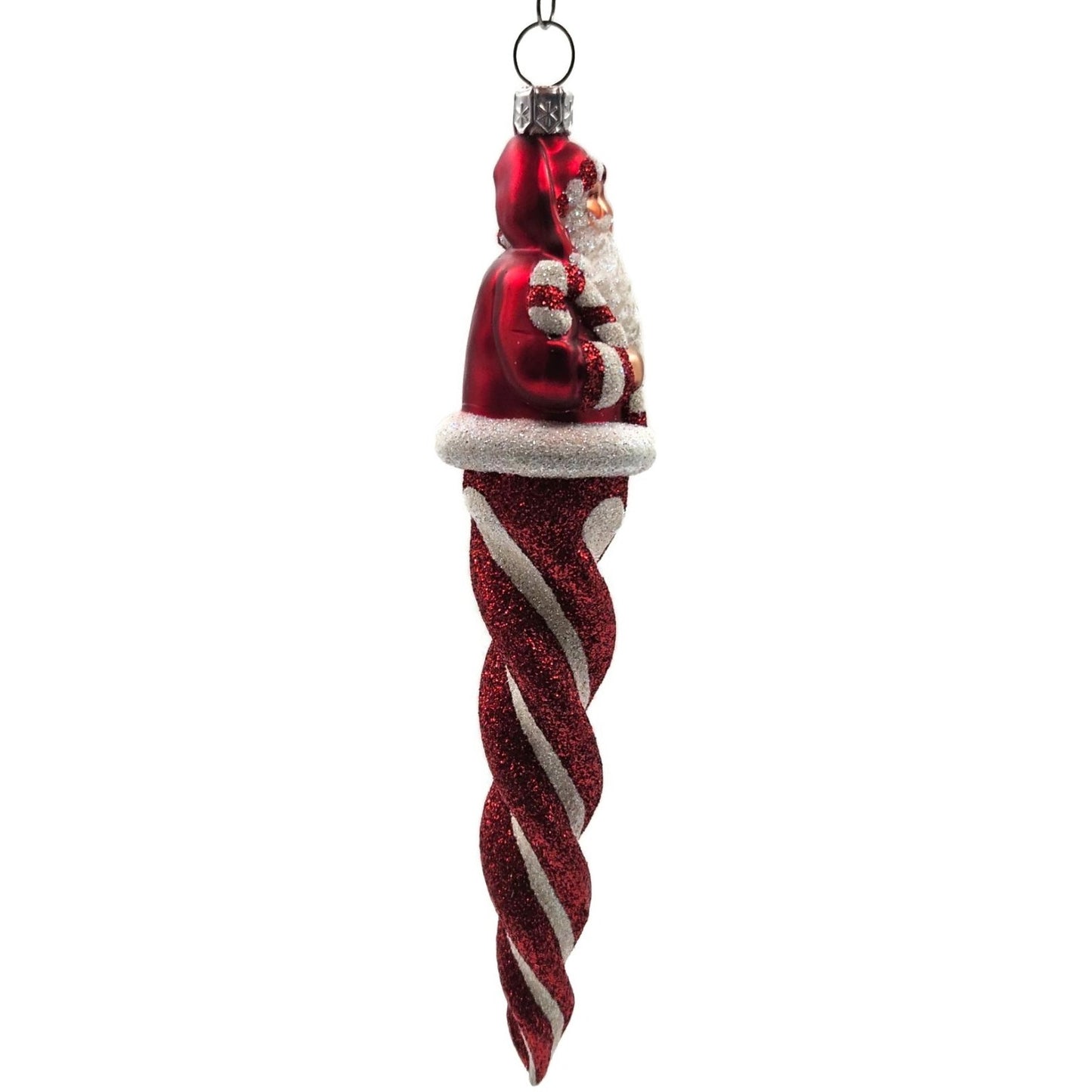 Patricia Breen Santa Sopel Red White Candy Cane Spiral Christmas Tree Ornament