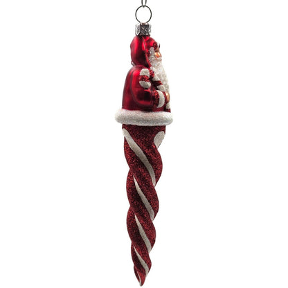 Patricia Breen Santa Sopel Red White Candy Cane Spiral Christmas Tree Ornament