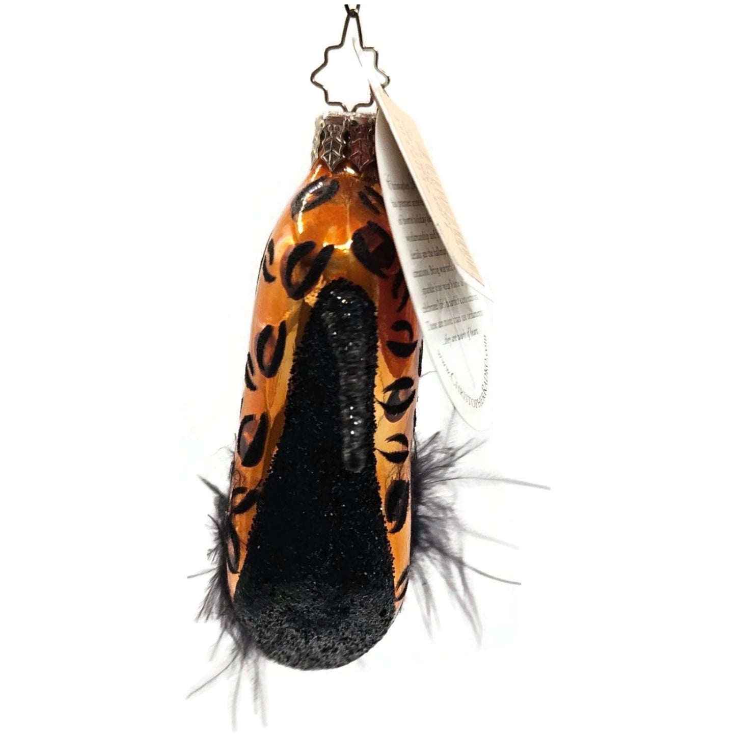Christopher Radko Viva La Mode High Heel Shoe Leopard Print Ornament 1012039