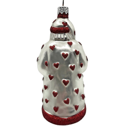 Ornament Patricia Breen I Love You Santa Red Hearts Pearl Valentines Christmas