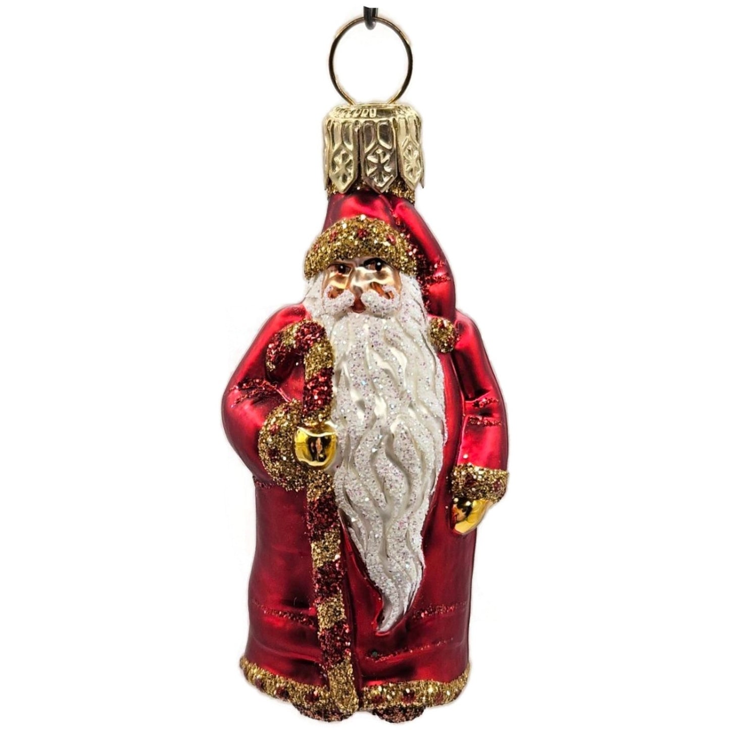 Patricia Breen Miniature Candy Cane Santa Red Micro Mini Christmas Tree Ornament