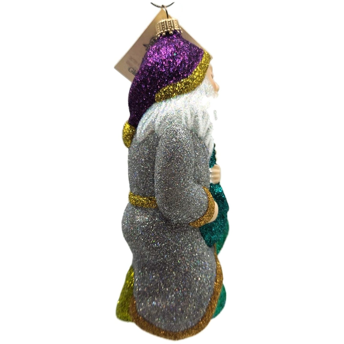 Larry Fraga Heavenly Sounds Glitter Series Santa Claus Christmas Tree Ornament