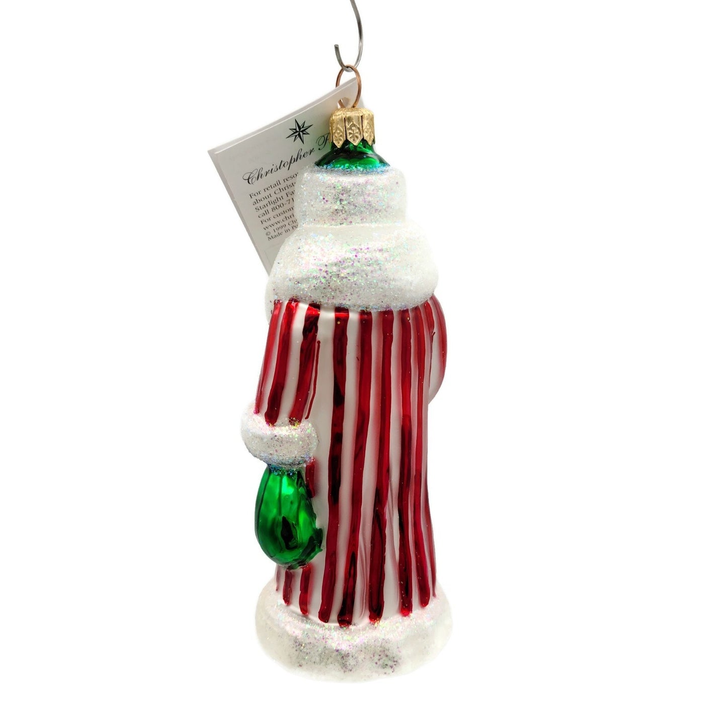Christopher Radko Mini Russian Striped Santa Claus Christmas Ornament 98-170-0