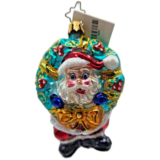 Christopher Radko I've Been Framed Little Gems Santa Christmas Ornament 1011241