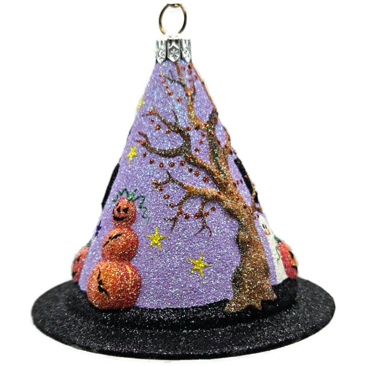 Patricia Breen Villa Boo Purple Moon Pumpkin Halloween Christmas Ornament 2356