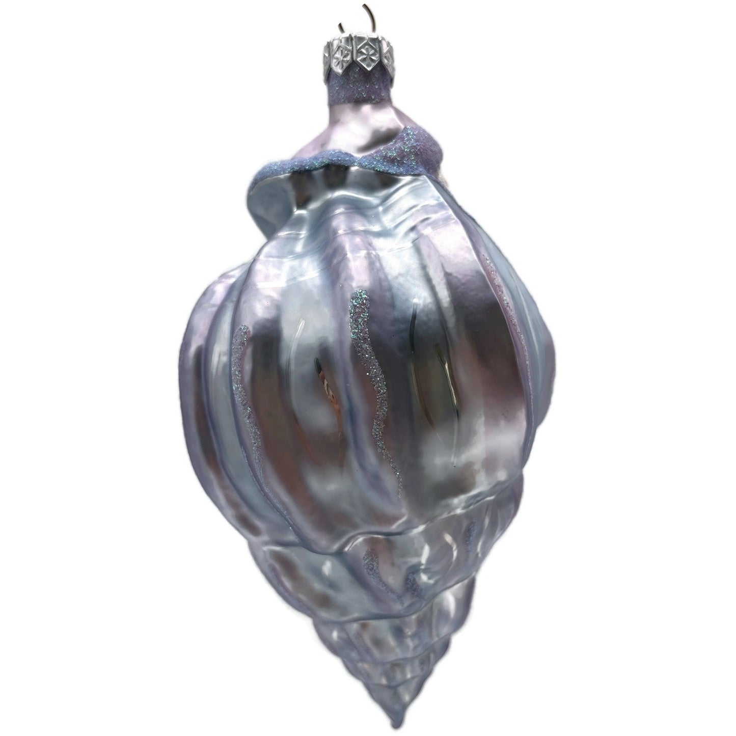 Patricia Breen Coastal Santa Periwinkle Matte Summer Nautical Christmas Ornament