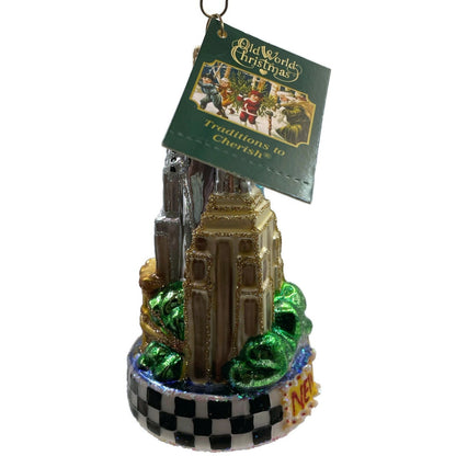 New York City Statue Of Liberty World Trade Ctr OWC Old World Christmas Ornament