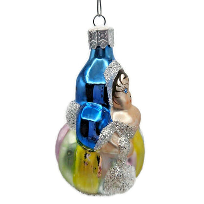 Christopher Radko Munchkin Fat Lady Striped Glass Christmas Ornament 90-035-1