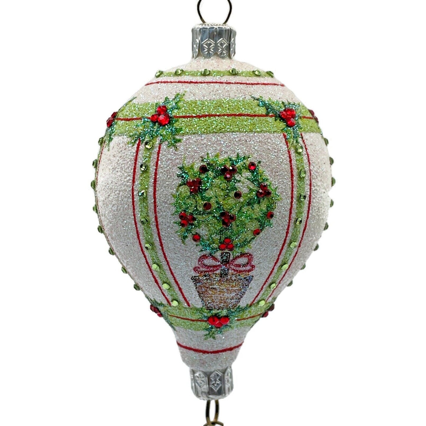 Patricia Breen Ornament Miniature Balloon Boy Holly Topiary Christmas Tree Decor