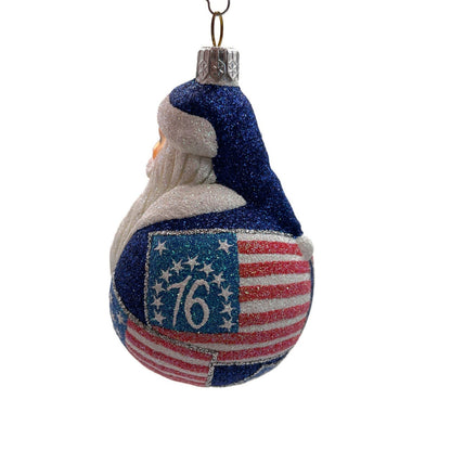 Patricia Breen Santa du Monde Liberty Patriotic Christmas Holiday Tree Ornament