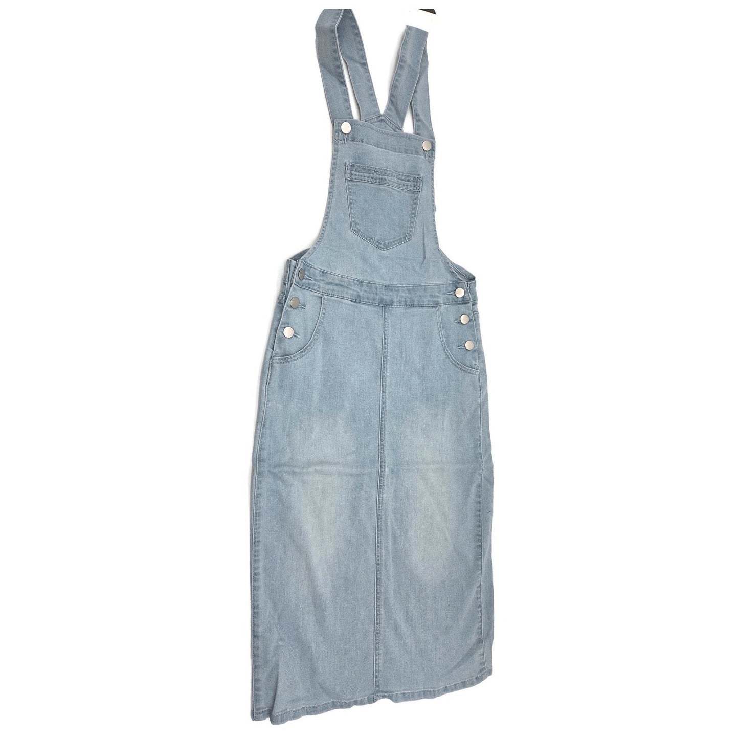 Denim Overall Dress Light Indigo Blue The Esther Women’s Small Boutique Fashion