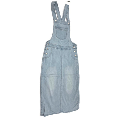 Denim Overall Dress Light Indigo Blue The Esther Women’s Small Boutique Fashion