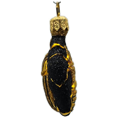 Patricia Breen Bugs Black Gold Beetle Stripe Insect Halloween Christmas Ornament