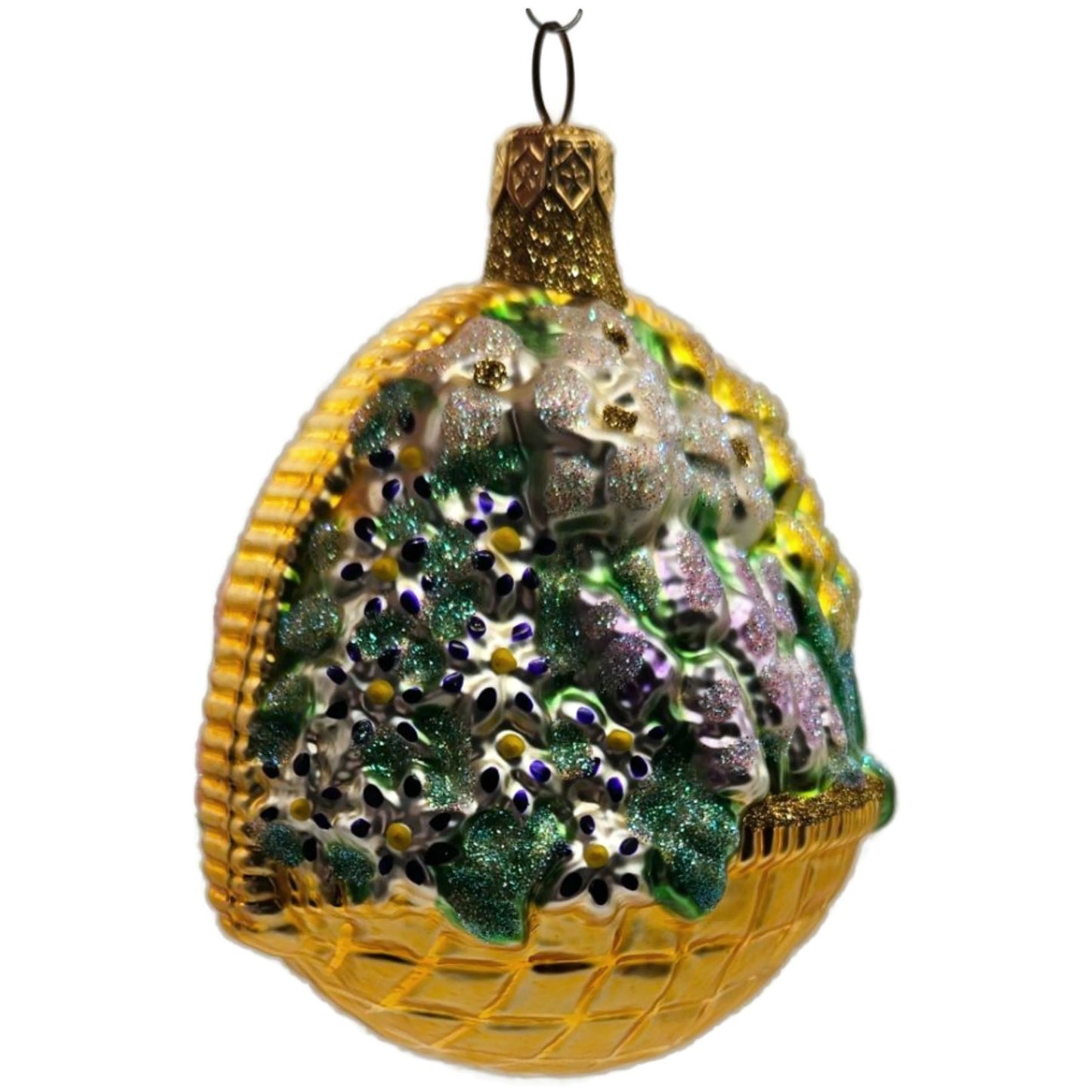 Patricia Breen Flowers For My Love Gold Tulips Spring Christmas Ornament Basket