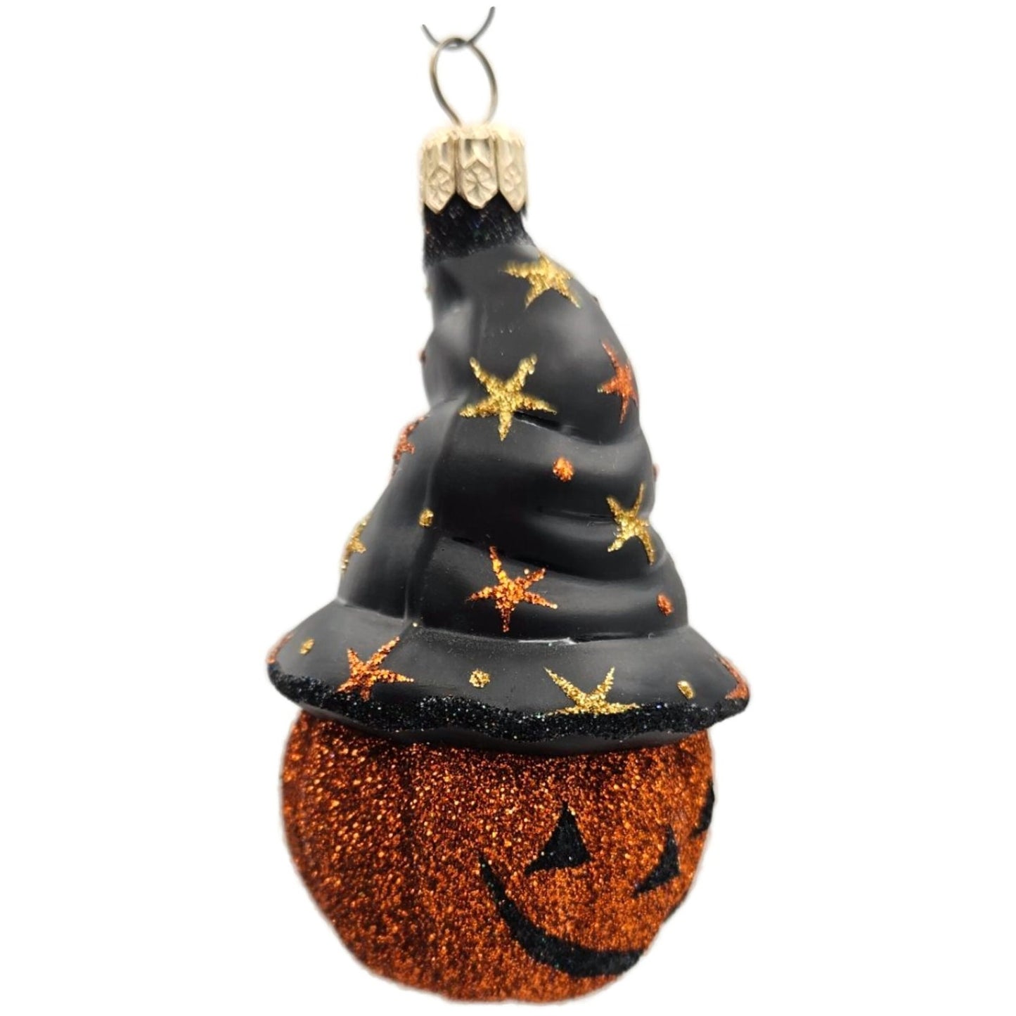 Patricia Breen Halloween Bewitched Pumpkin Orange Black Stars Christmas Ornament