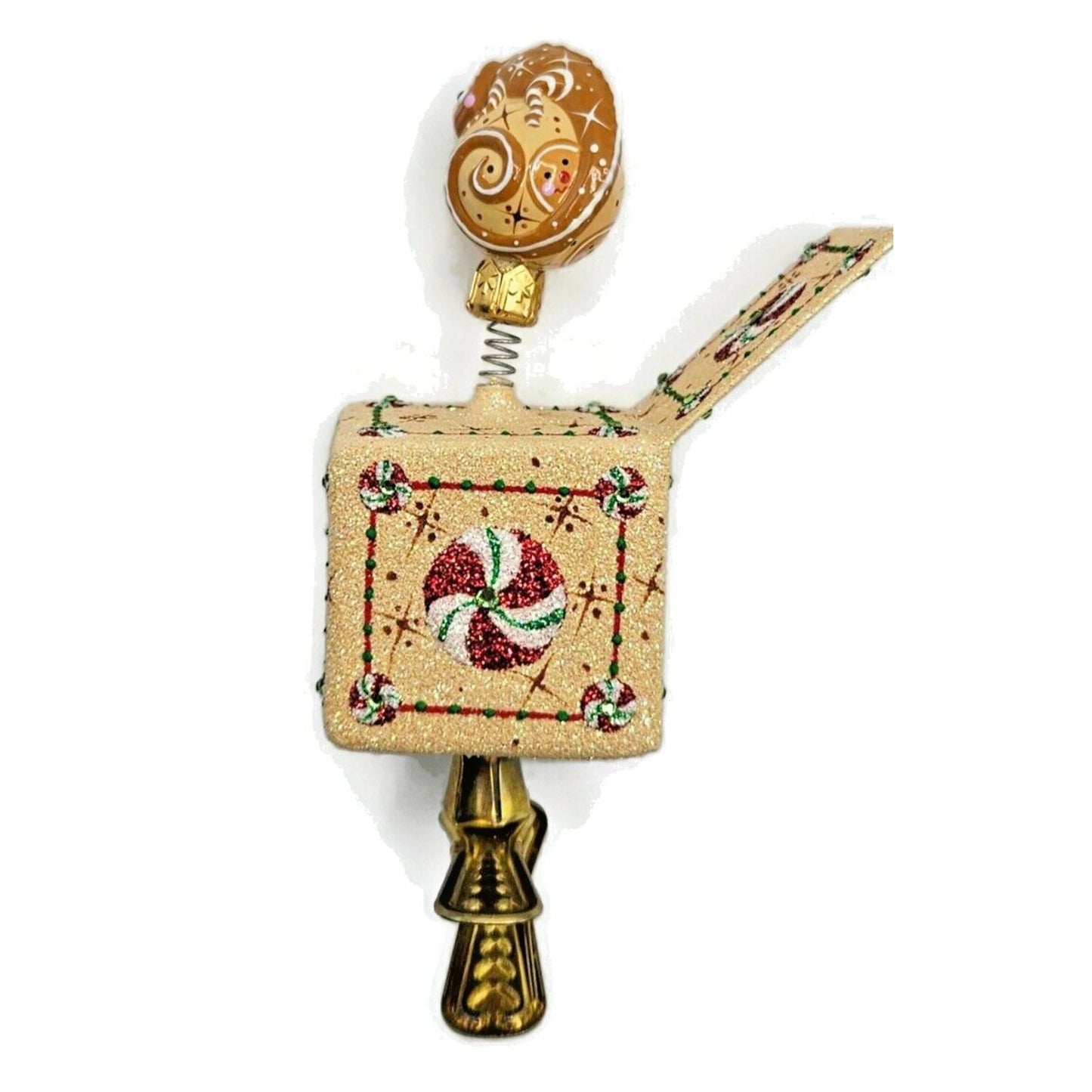 Patricia Breen Pop Goes the Chameleon Gingerbread Clip On Christmas Ornament