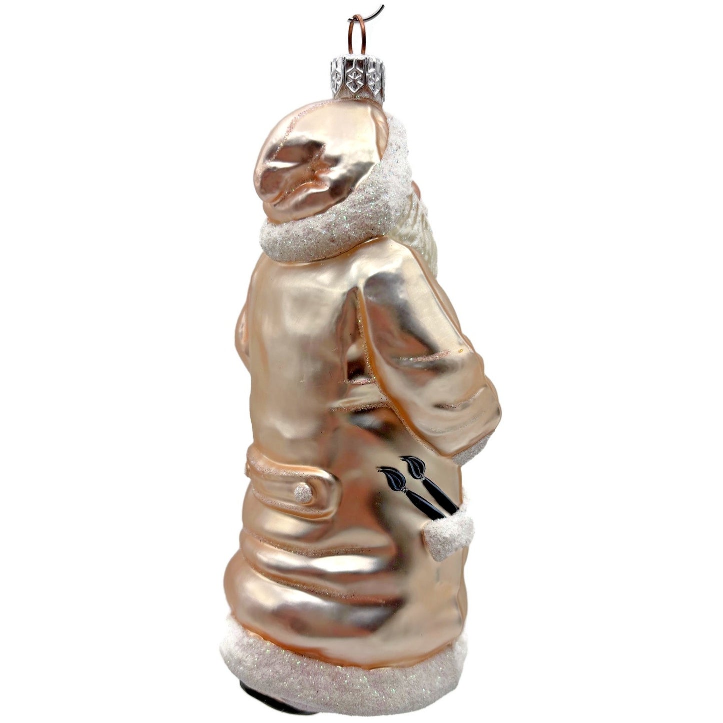 Patricia Breen Santa for Kevin Summer Pink Flowers On Staff Christmas Ornament