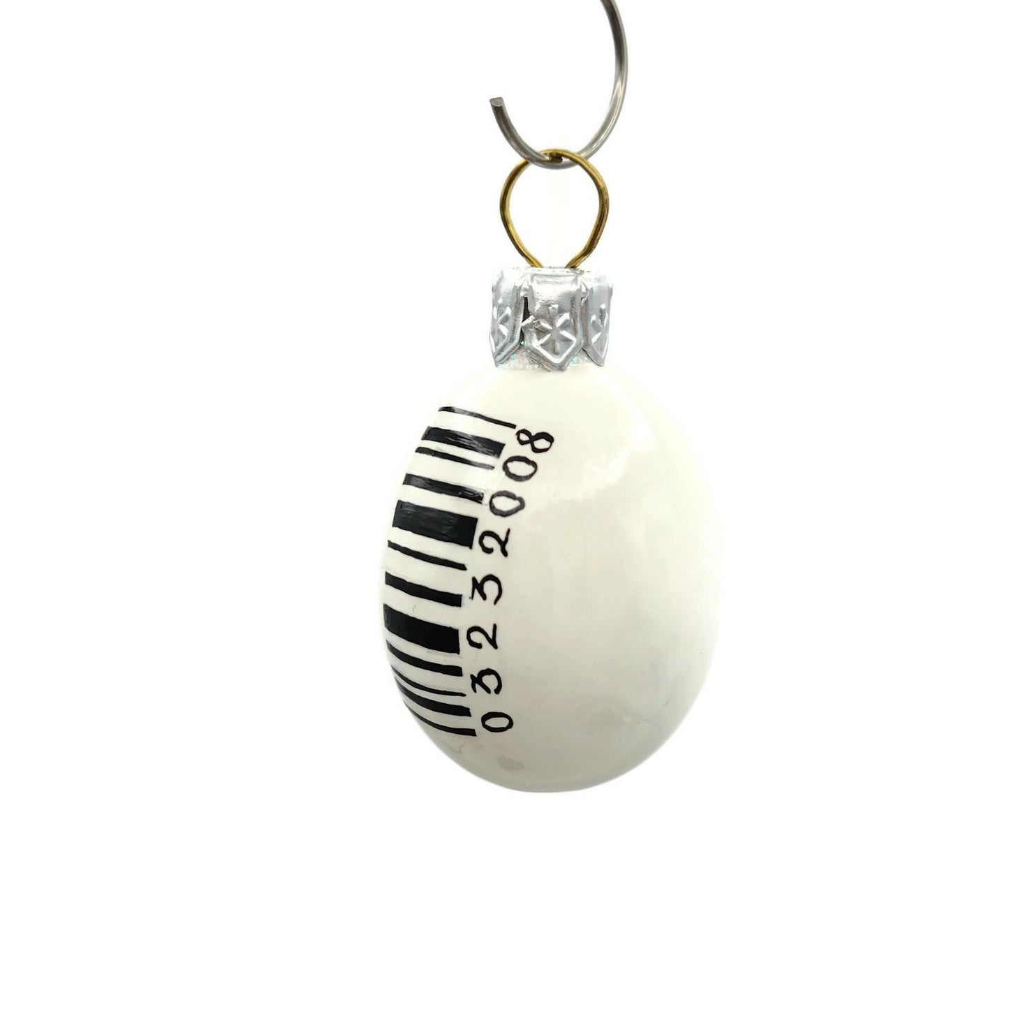 Patricia Breen Miniature Egg Bar Code White Black Easter Spring Ornament 2008