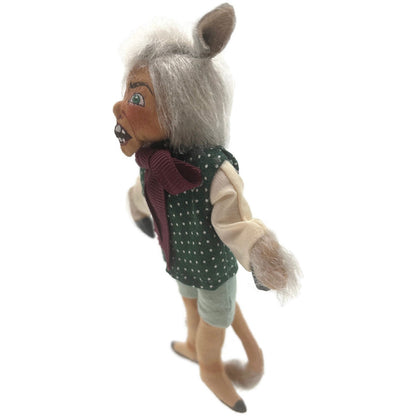 Gladys Boalt Lampwick Candlewick Donkey Boy Fabric Signed Christmas Ornament