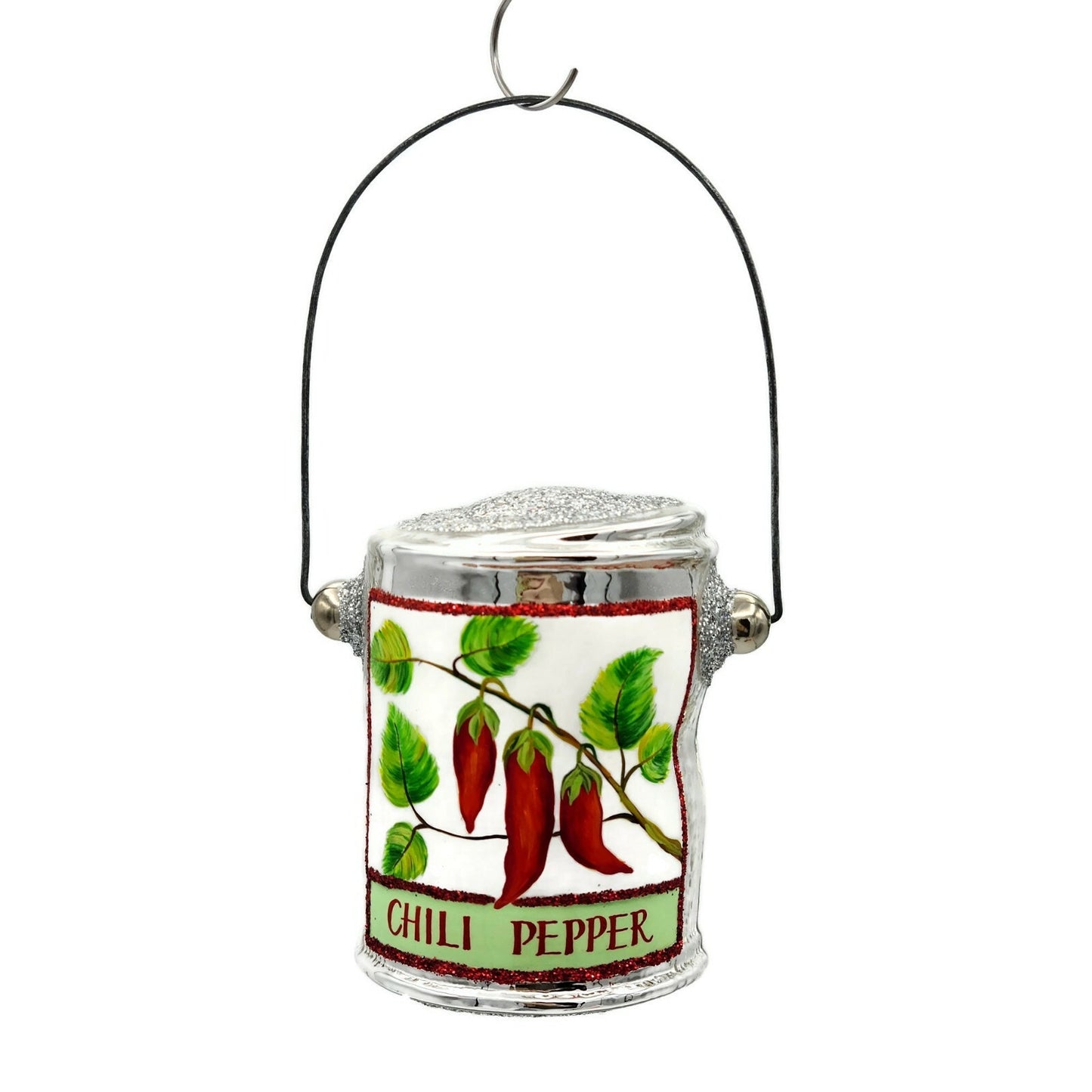 Patricia Breen Studio Colours Chili Peppers Paint Can Christmas Ornament NM