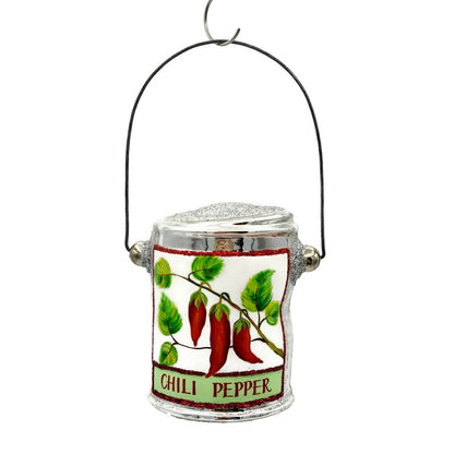 Patricia Breen Studio Colours Chili Peppers Paint Can Christmas Ornament NM