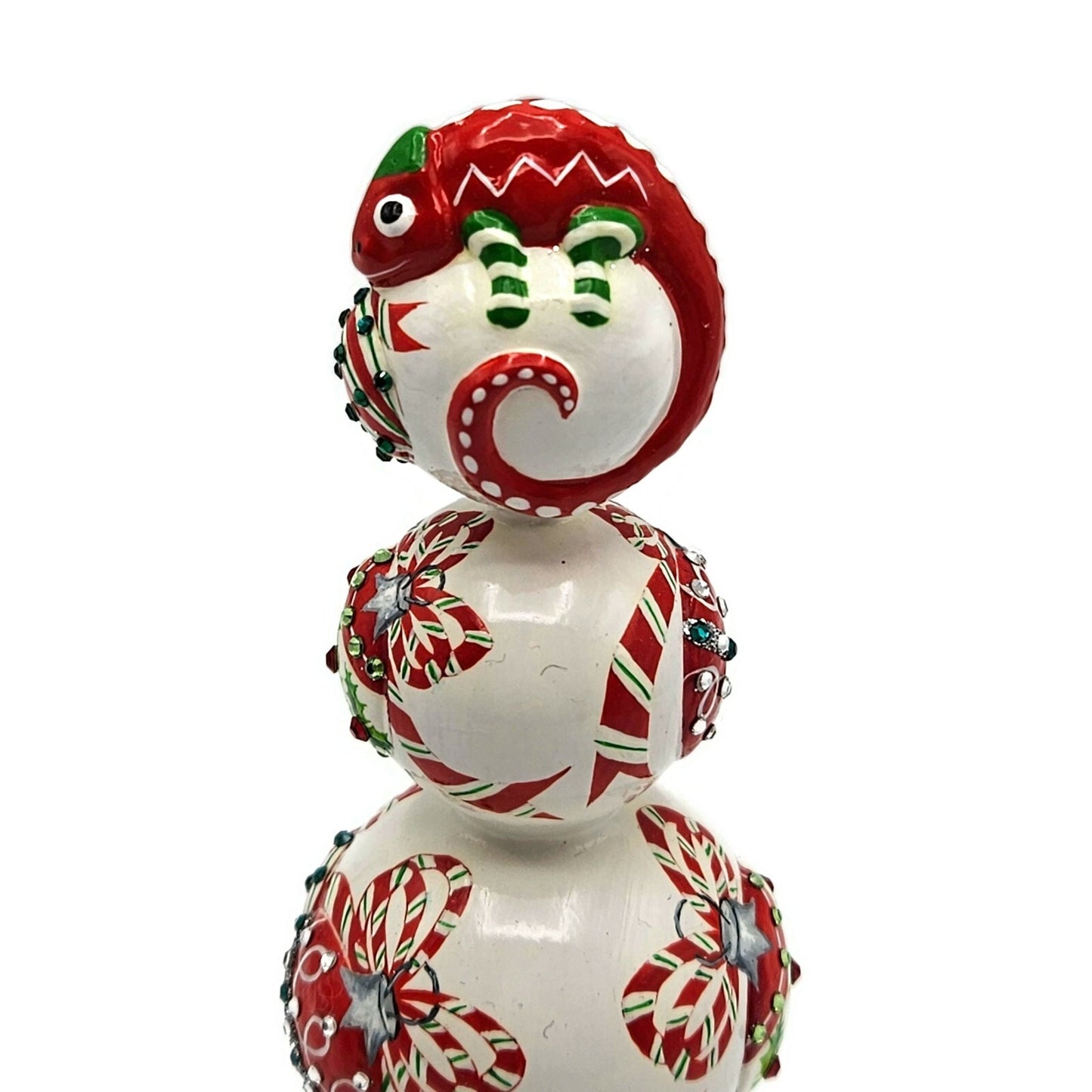 Patricia Breen Miniature Chameleon Finial Jeweled Christmas Tree Topper w/ Stand