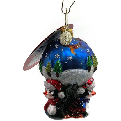 Christopher Radko A Lotta Help From My Friends Gem Penguins Christmas Ornament