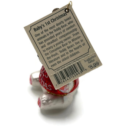 Old World Christmas Baby's 1st Christmas Teddy Bear OWC Christmas Tree Ornament