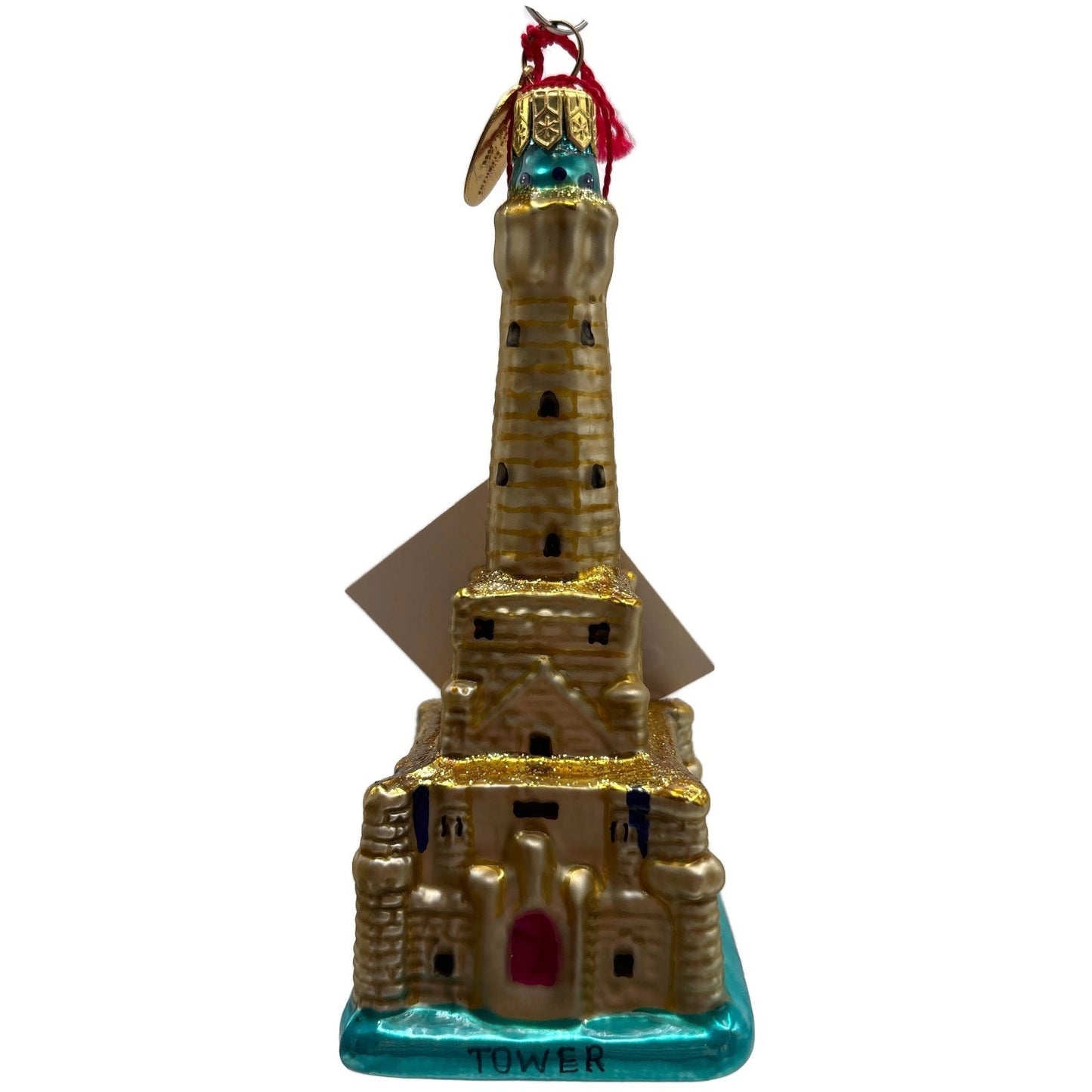 Landmark Creations The Chicago Water Tower Gold European Glass Holiday Ornament