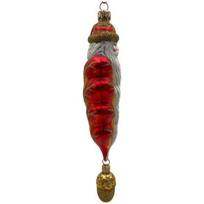 Patricia Breen Oak Leaf Santa Orange Matte Fall Autumn Christmas Ornament NM