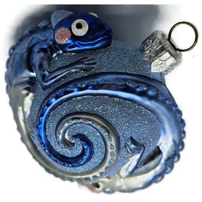 Patricia Breen Once Again for James Blue Silver Chameleon Christmas Ornament