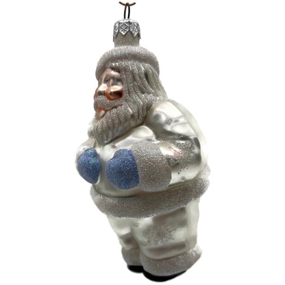 Patricia Breen HO HO HO Santa Claus Pearl Snowflakes Dots Christmas Ornament