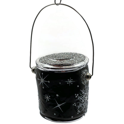 Patricia Breen Colourful Quarts Black Shiny Rim Snowflakes Christmas Ornament