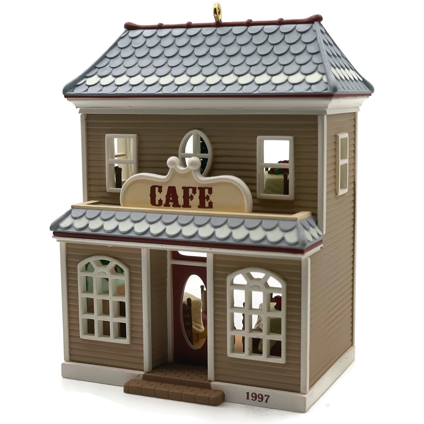 Hallmark Cafe 1997 Nostalgic Holiday Christmas Village Tree Keepsake Ornament