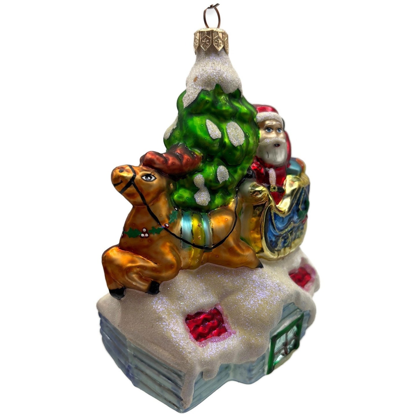 Christopher Radko Up On The House Top Santa Christmas Tree Ornament 99-215-0