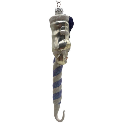 Patricia Breen Peppermint Santa Lavender Purple Stripe Christmas Ornament HCB